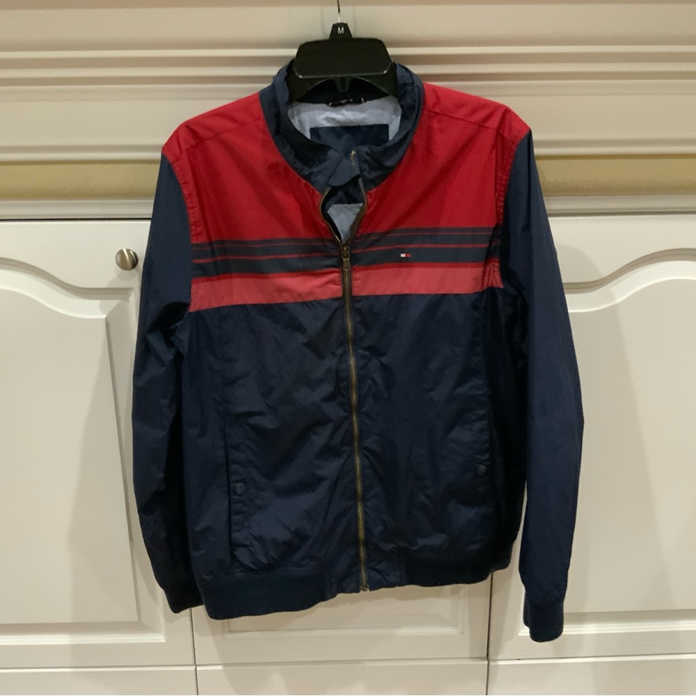 Vintage Tommy Hilfiger blue rain jacket size M